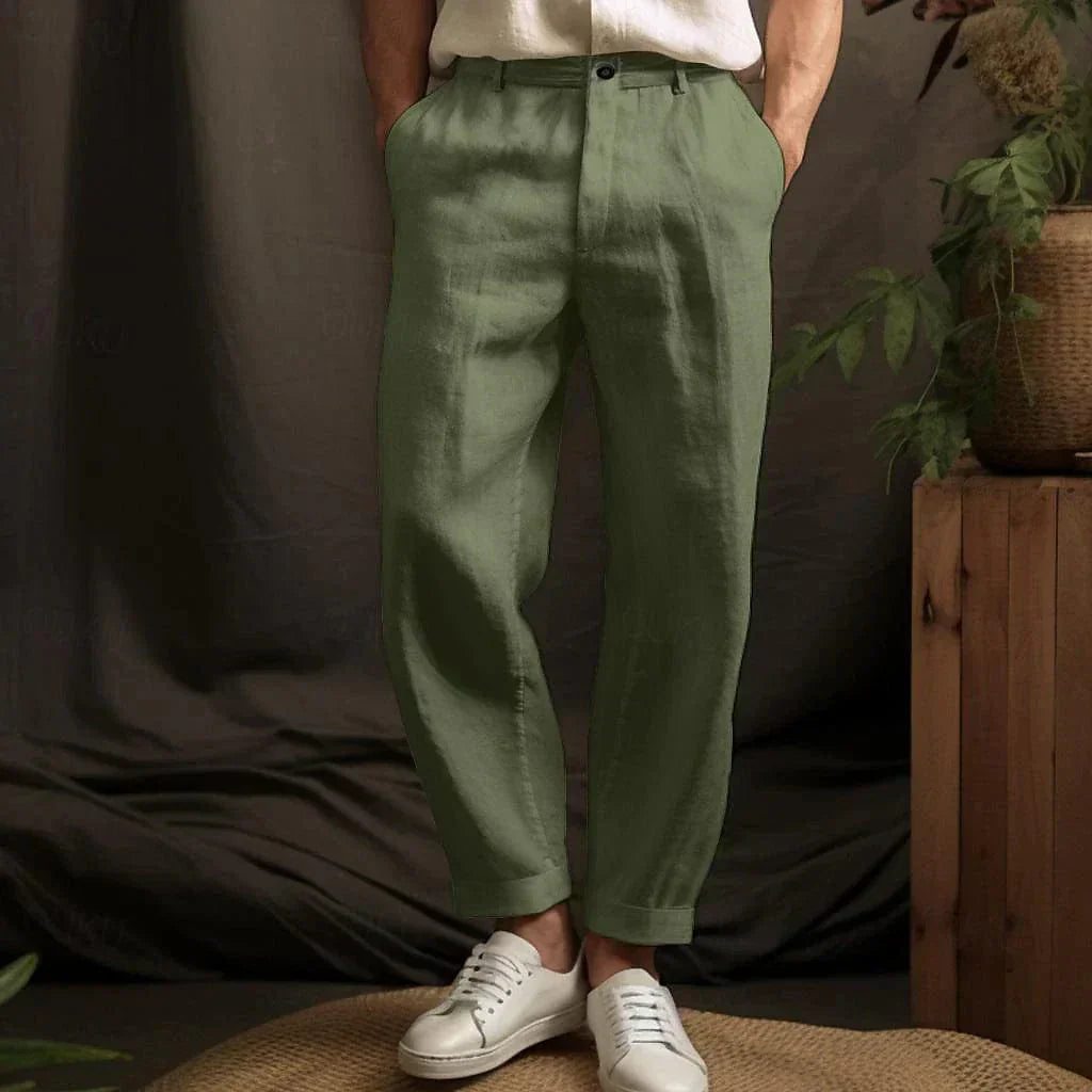 Eli Men's Linen Trousers | Lightweight Comfortable Fit, Summer Essential 3