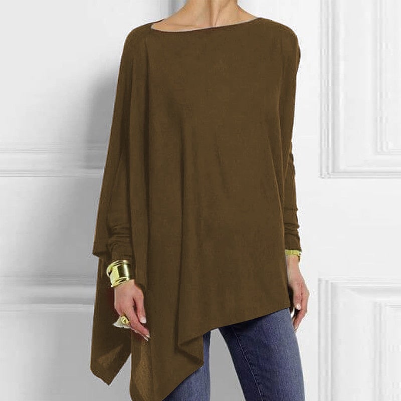 Ellen Women's Sweater | Soft Polyester Blend, Asymmetrical Design 1