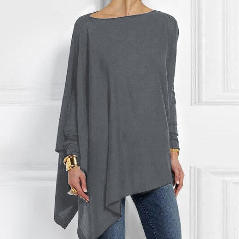Ellen Women's Sweater | Soft Polyester Blend, Asymmetrical Design 2
