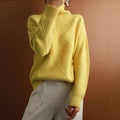 Ely Women's Sweater | Black Turtleneck, Hand-Knitted Wool Elegant Design 0