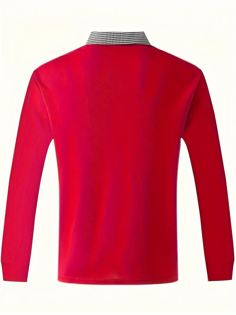 Ethan Men's Long Sleeve Polo Shirt | Timeless Elegance, Comfortable Fit 5