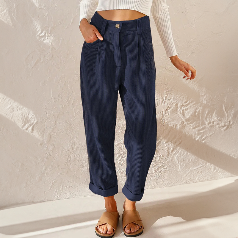 Evelyn Women's Casual Pants | High-Quality Corduroy, Comfortable Fit 3