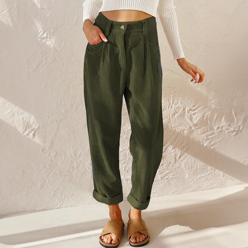Evelyn Women's Casual Pants | High-Quality Corduroy, Comfortable Fit 4