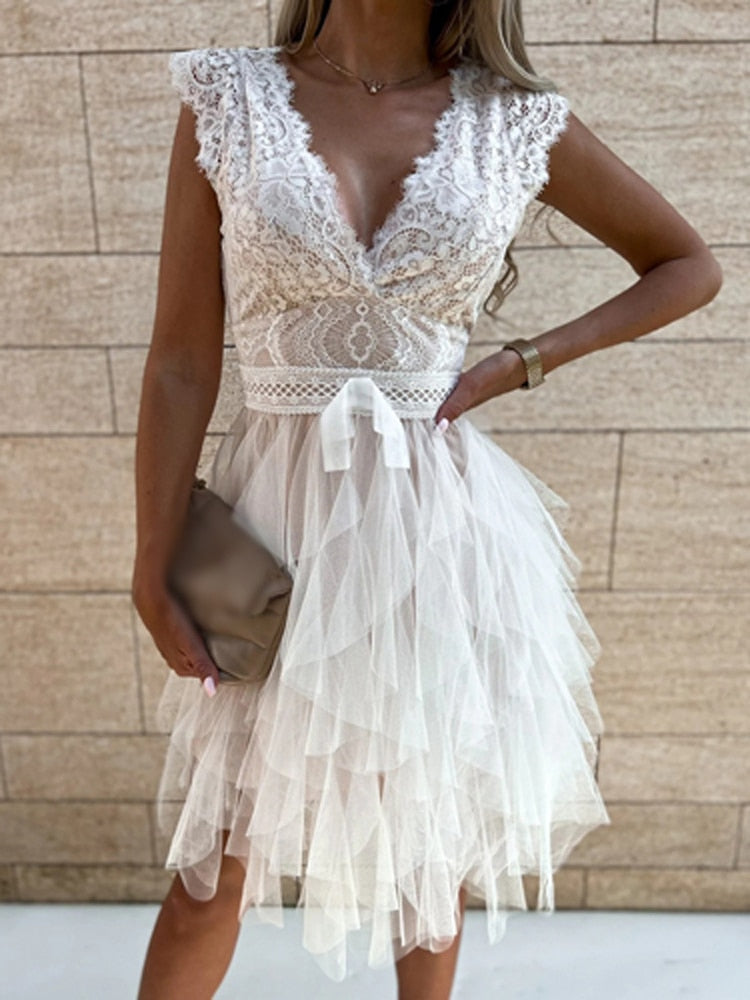 Evelyn Women's Cocktail Dress | Exquisite Chiffon, Elegant Ruffles 6