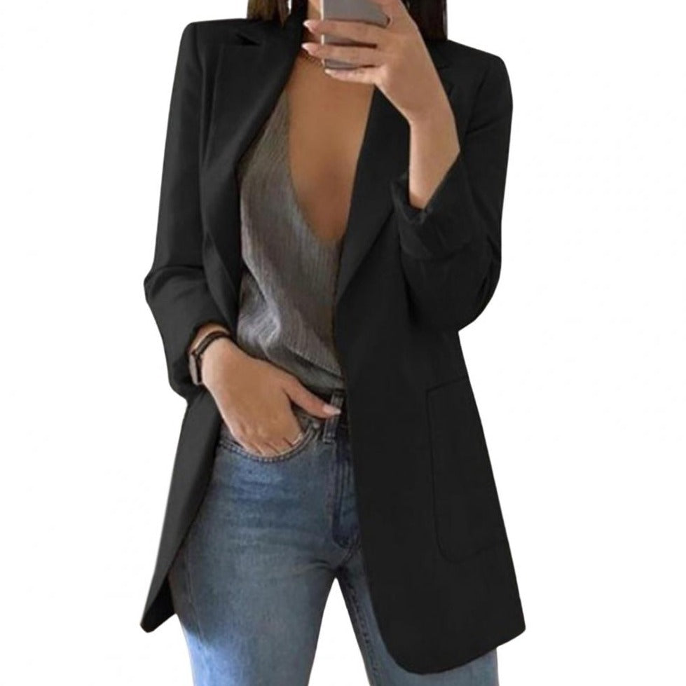 Evelyn Women's Longline Blazer | Luxurious Wool, Timeless Elegance 0