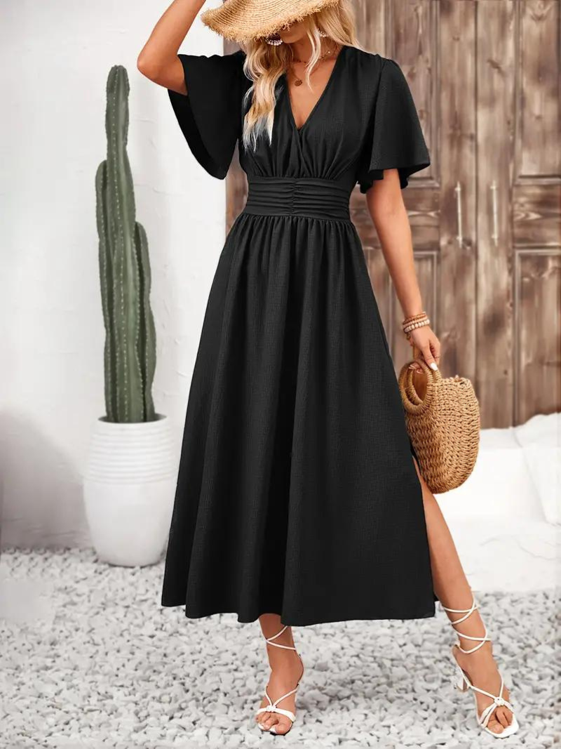 Evelyn Women's Maxi Dress | High-Quality Cotton, Elegant V-Neck 8