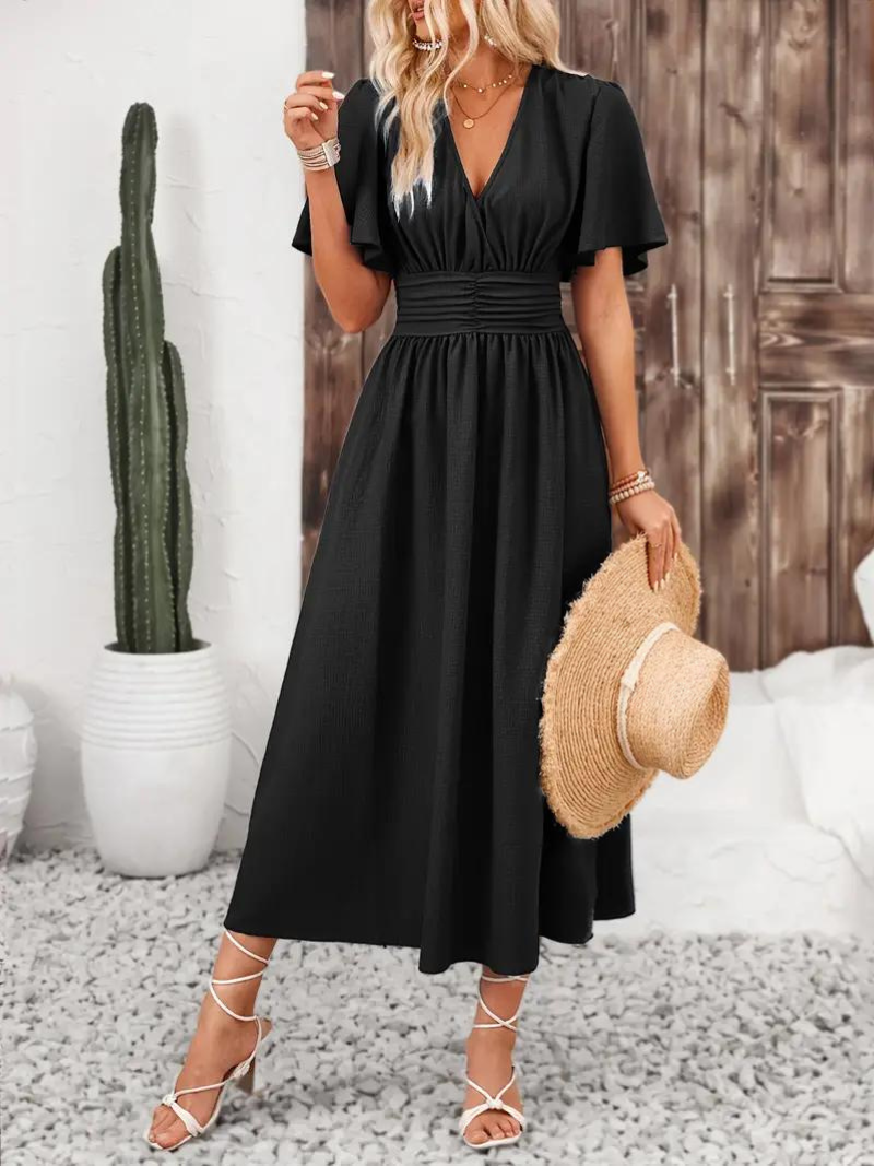 Evelyn Women's Maxi Dress | High-Quality Cotton, Elegant V-Neck 9