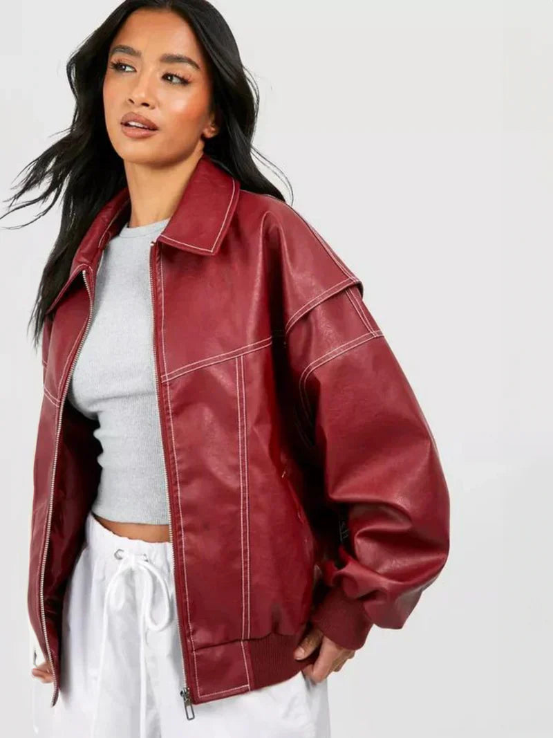 Fay Women's Leather Jacket | Premium Quality, Modern Style 0