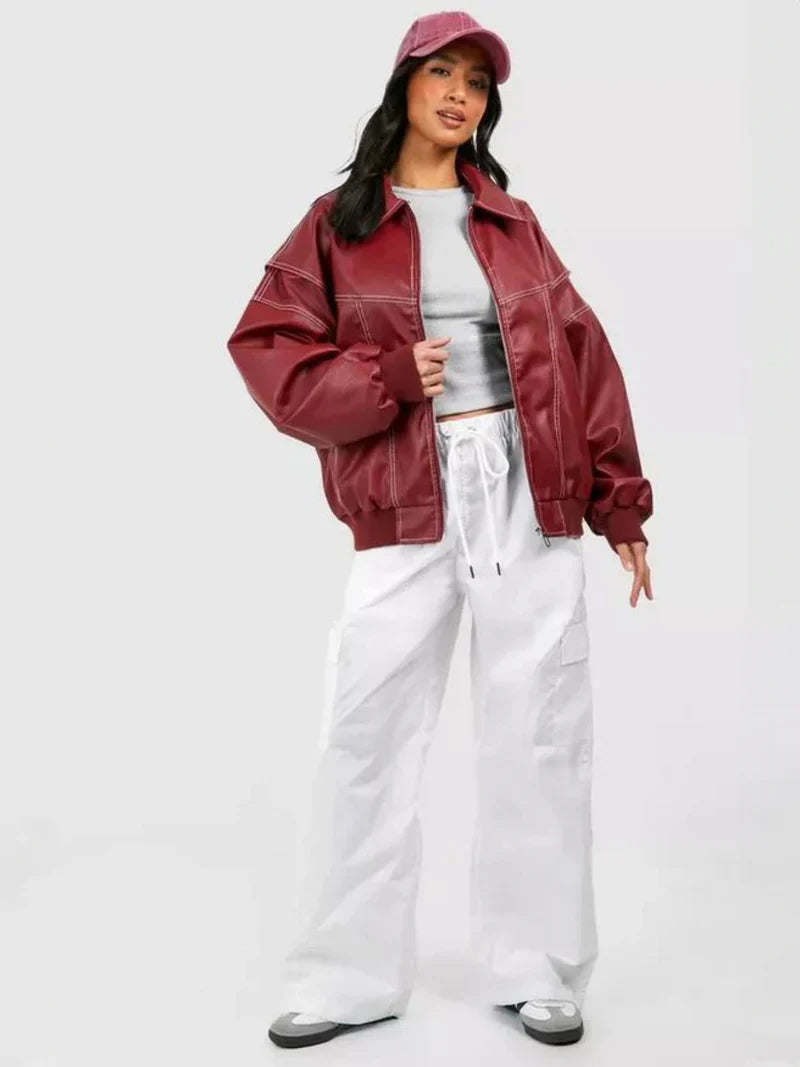 Fay Women's Leather Jacket | Premium Quality, Modern Style 1