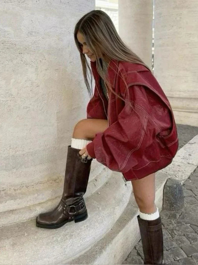 Fay Women's Leather Jacket | Premium Quality, Modern Style 3