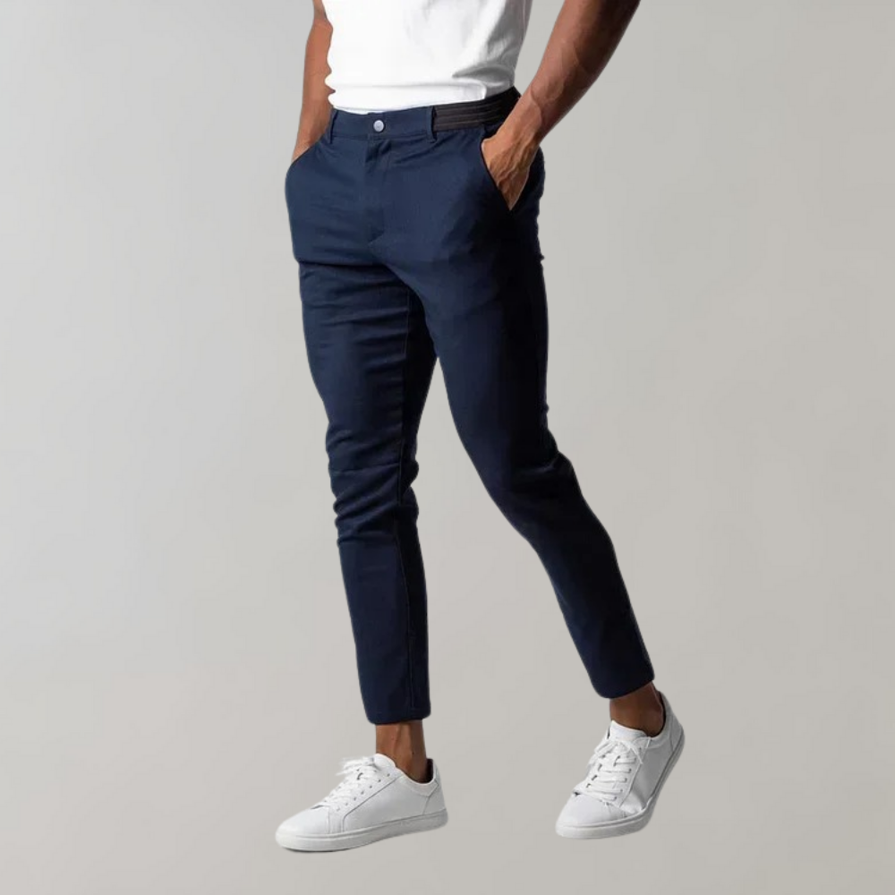 Felix Men's Chino Pants | Slim Fit Linen for Casual Style 0