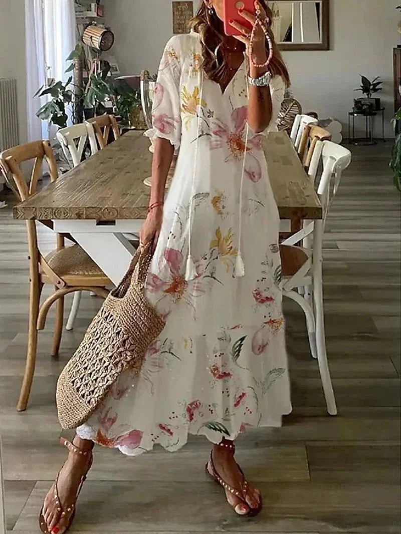 Fell Women's Maxi Dress | Comfortable A-Line, Elegant V-Neck 5
