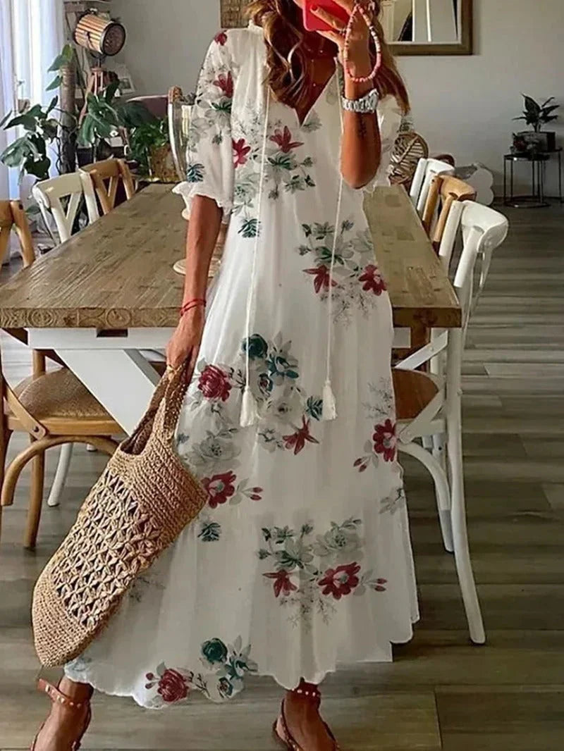 Fell Women's Maxi Dress | Comfortable A-Line, Elegant V-Neck 6