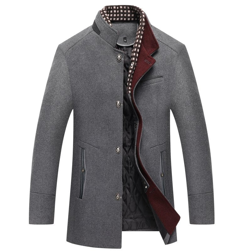 Ferdinand Men's Wool Coat | Elegant Persian Blend, Detachable Zip Collar 2