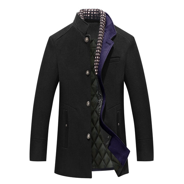 Ferdinand Men's Wool Coat | Elegant Persian Blend, Detachable Zip Collar 3