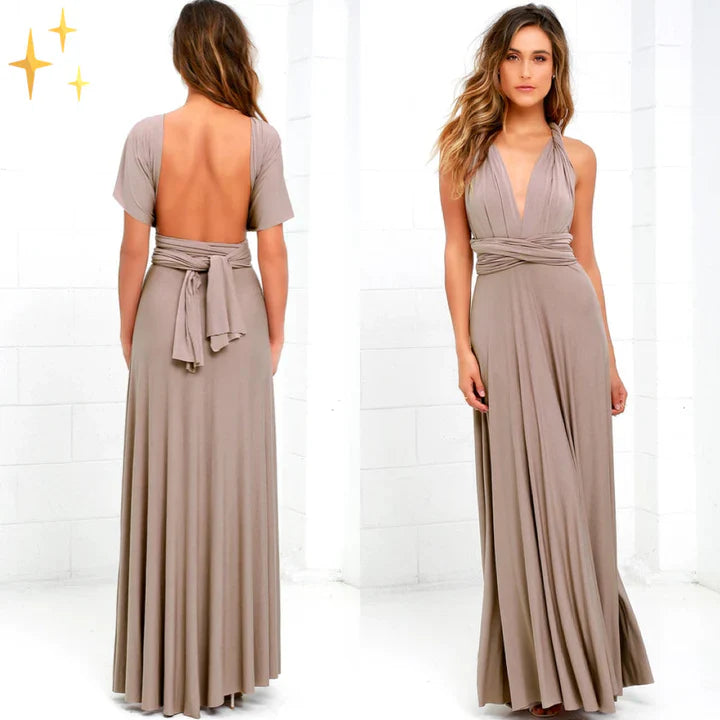 Fina Women's Dress | Flattering Wrap Design, Elegant Maxi Style 2