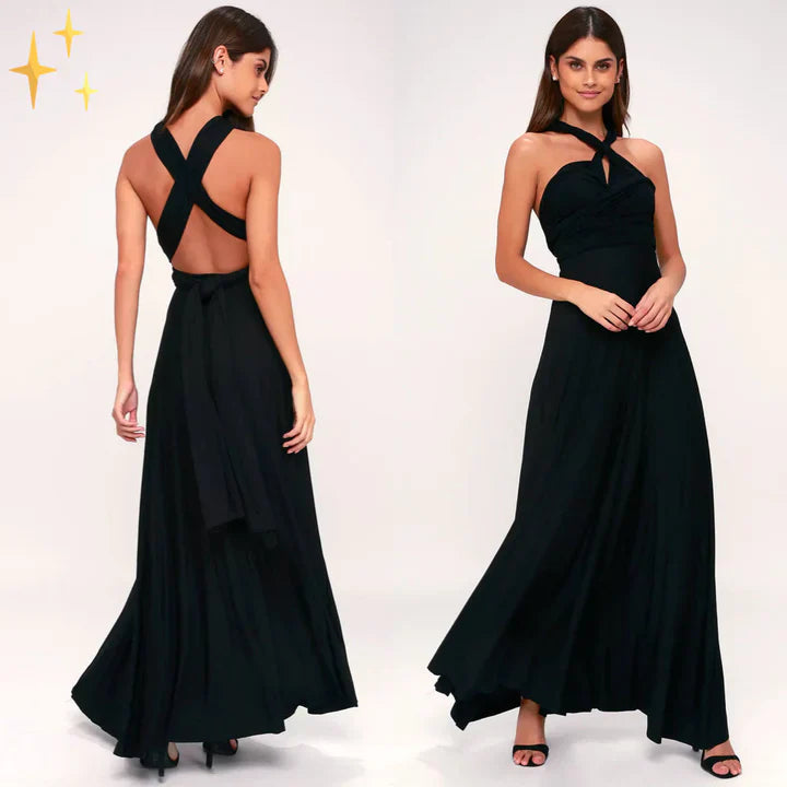 Fina Women's Dress | Flattering Wrap Design, Elegant Maxi Style 3
