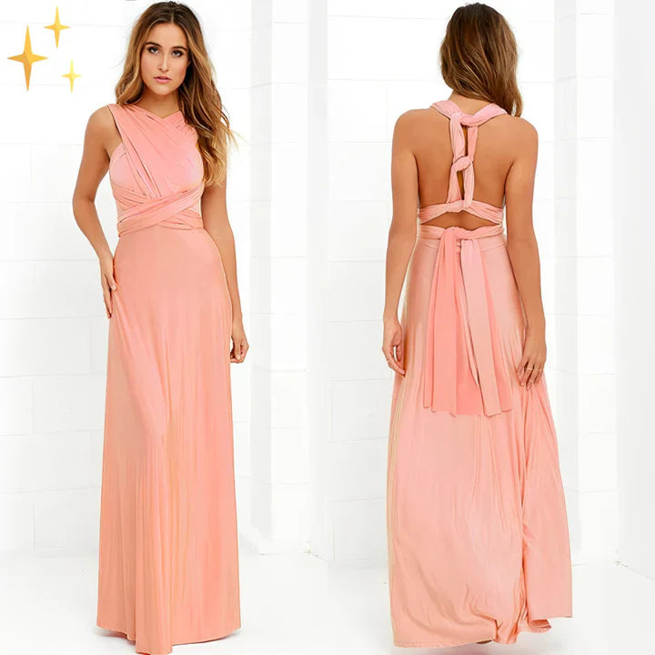 Fina Women's Dress | Flattering Wrap Design, Elegant Maxi Style 8