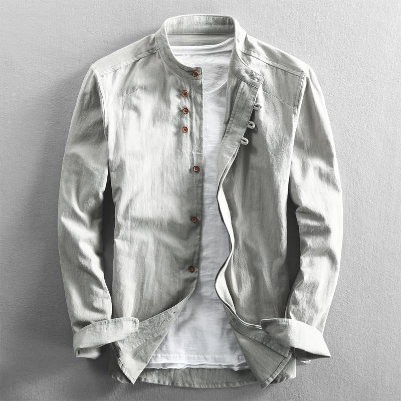 Fino Men's Shirt | Premium Linen-Cotton Blend, Japanese Style 2