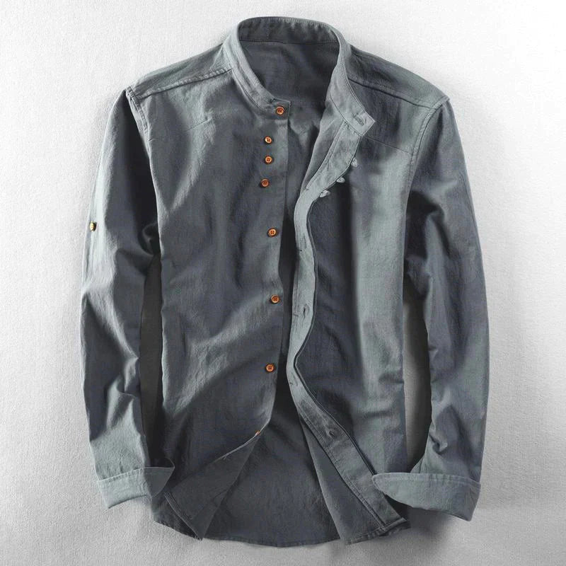 Fino Men's Shirt | Premium Linen-Cotton Blend, Japanese Style 3
