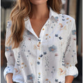 Fiona Women's Blouse | Floral Pattern, Long Sleeve, Relaxed Fit 0