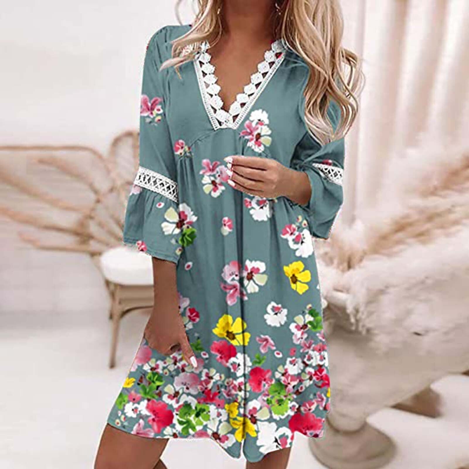 Fiona Women's Floral Summer Dress | Comfortable Linen Blend 4