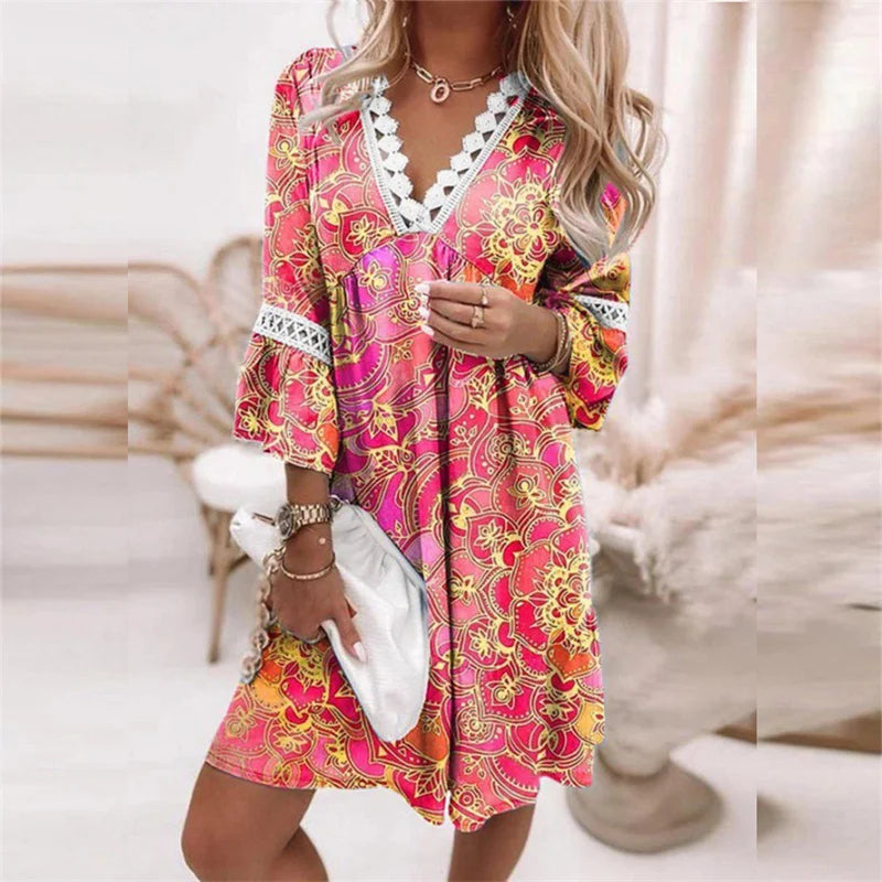 Fiona Women's Floral Summer Dress | Comfortable Linen Blend 5