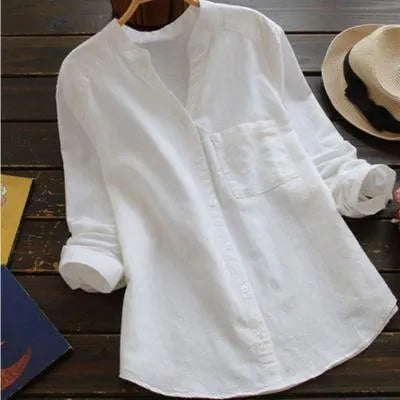 Fiona Women's Shirt | Linen-Cotton Blend, Casual Blouse 7