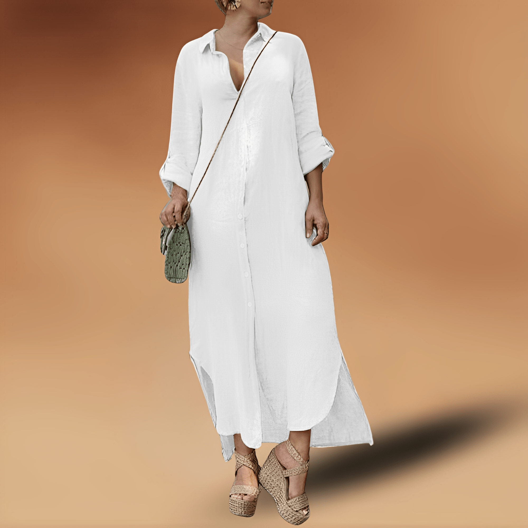 Fiona Women's Summer Maxi Dress | Soft Linen, Elegant Design 0