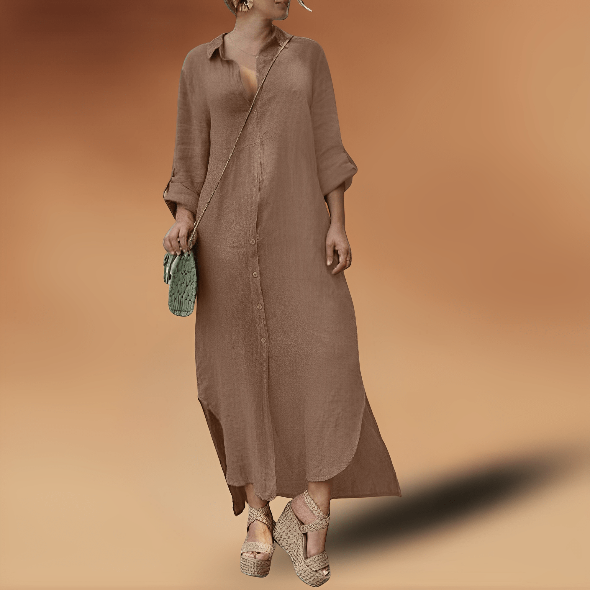 Fiona Women's Summer Maxi Dress | Soft Linen, Elegant Design 2