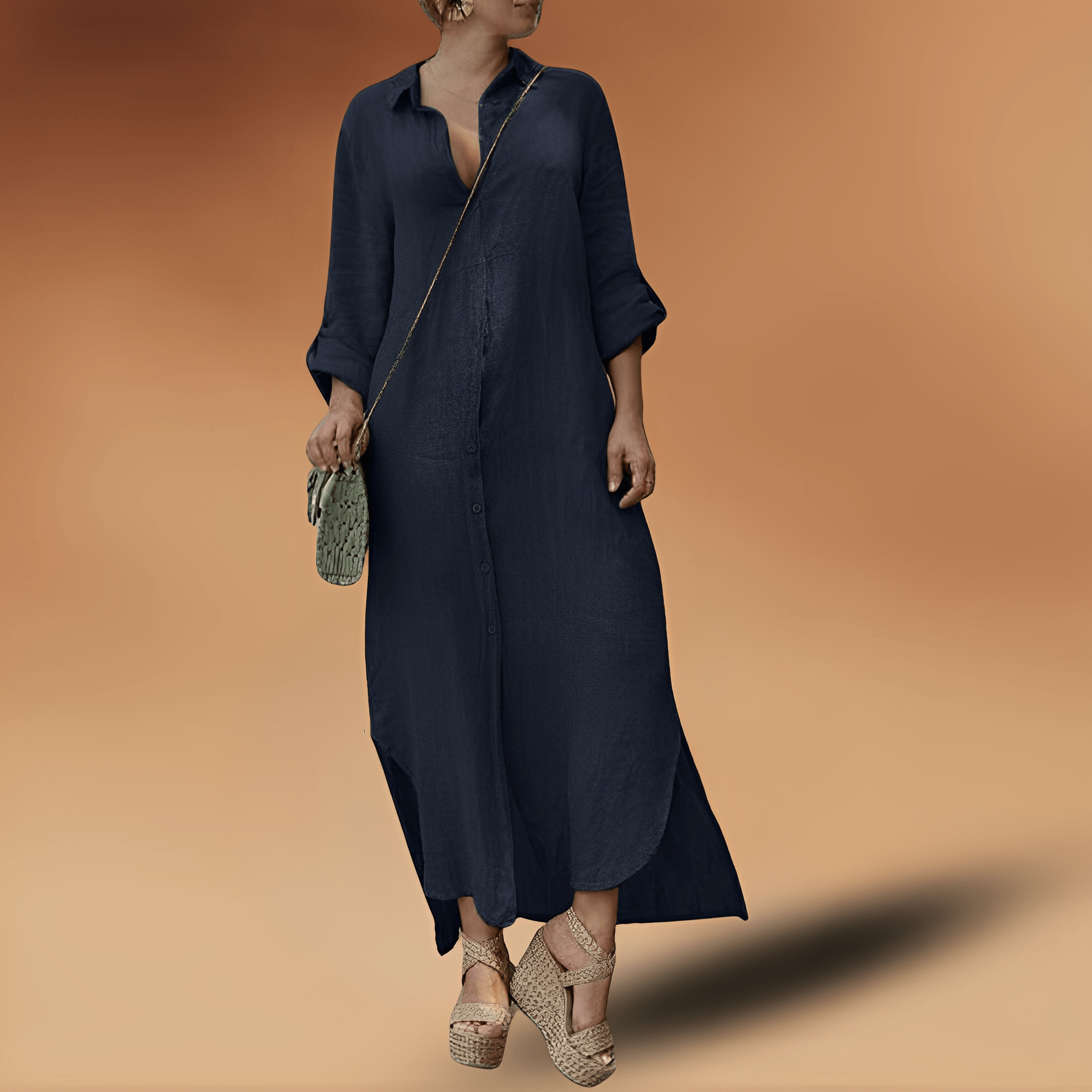 Fiona Women's Summer Maxi Dress | Soft Linen, Elegant Design 3