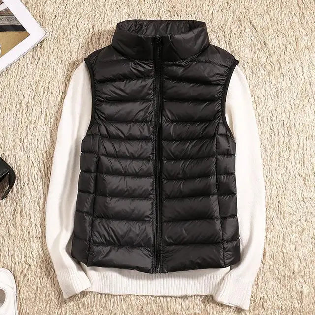 Fiona Women's Ultralight Down Vest | High-Quality Nylon, Stylish Fit 0