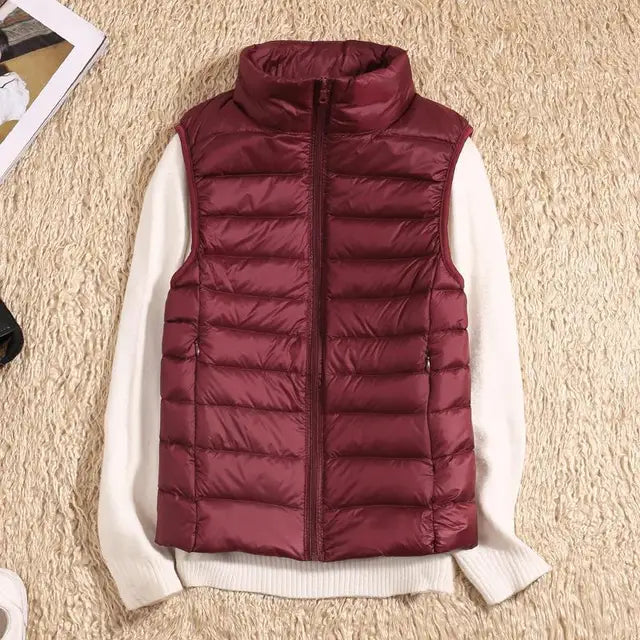Fiona Women's Ultralight Down Vest | High-Quality Nylon, Stylish Fit 10