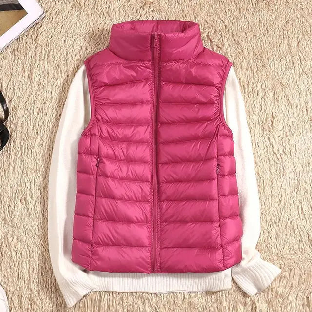 Fiona Women's Ultralight Down Vest | High-Quality Nylon, Stylish Fit 11