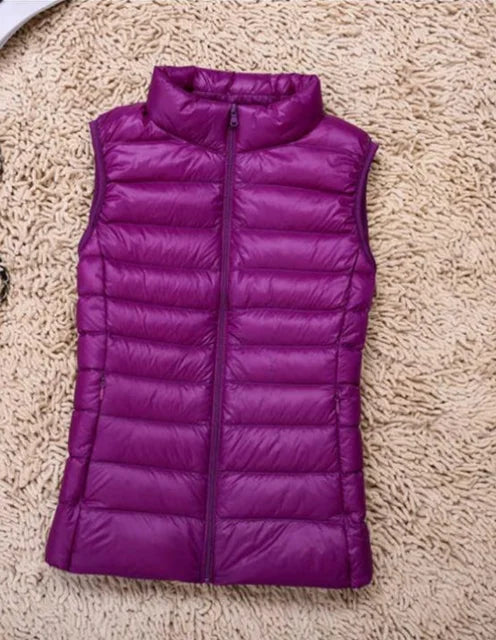 Fiona Women's Ultralight Down Vest | High-Quality Nylon, Stylish Fit 6