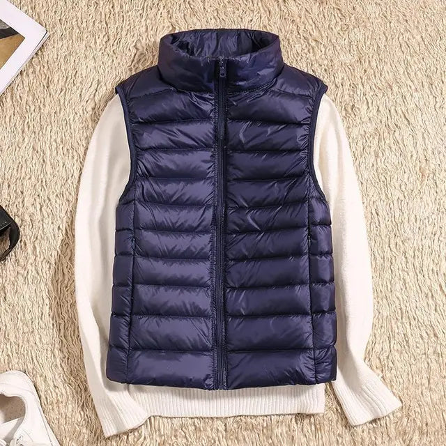 Fiona Women's Ultralight Down Vest | High-Quality Nylon, Stylish Fit 9