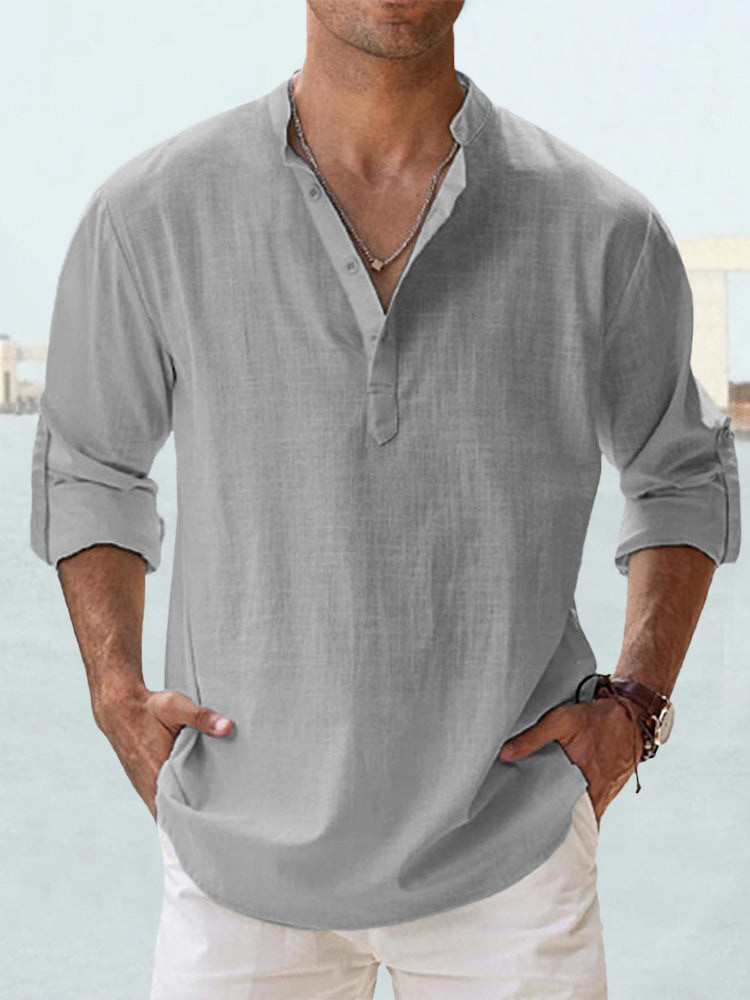 Gabe Men's Linen Shirt | Cotton Blend, Casual Elegance 3
