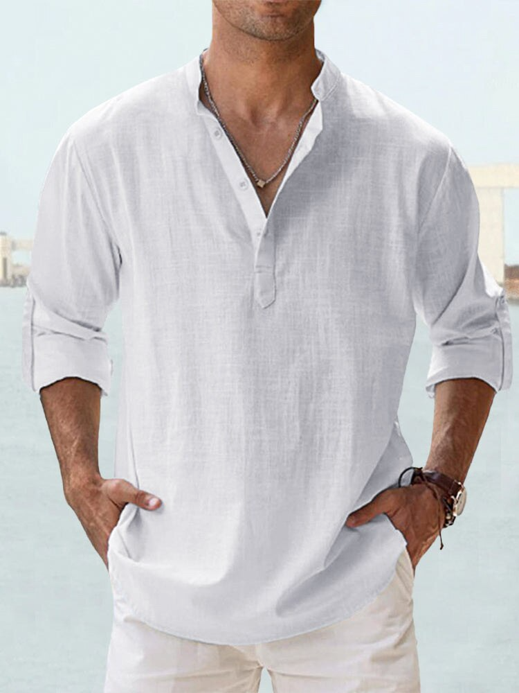 Gabe Men's Linen Shirt | Cotton Blend, Casual Elegance 4