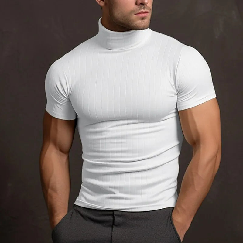Gale Men's Sweater | Short Sleeve Turtleneck, Comfortable Elegance 1