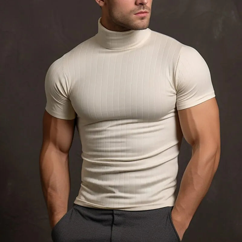 Gale Men's Sweater | Short Sleeve Turtleneck, Comfortable Elegance 3