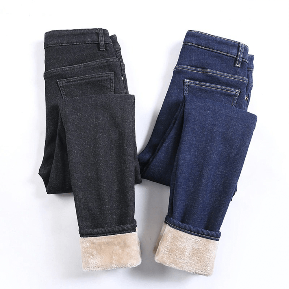 Galen Women's Jeans | Fleece Lined, High Waisted, Cozy Thermal Design 6