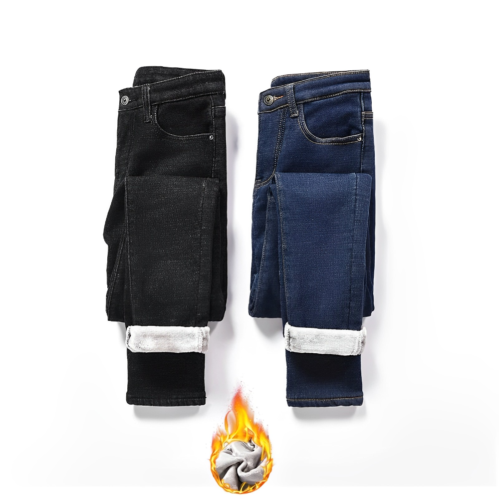Galen Women's Jeans | Fleece Lined, High Waisted, Cozy Thermal Design 7