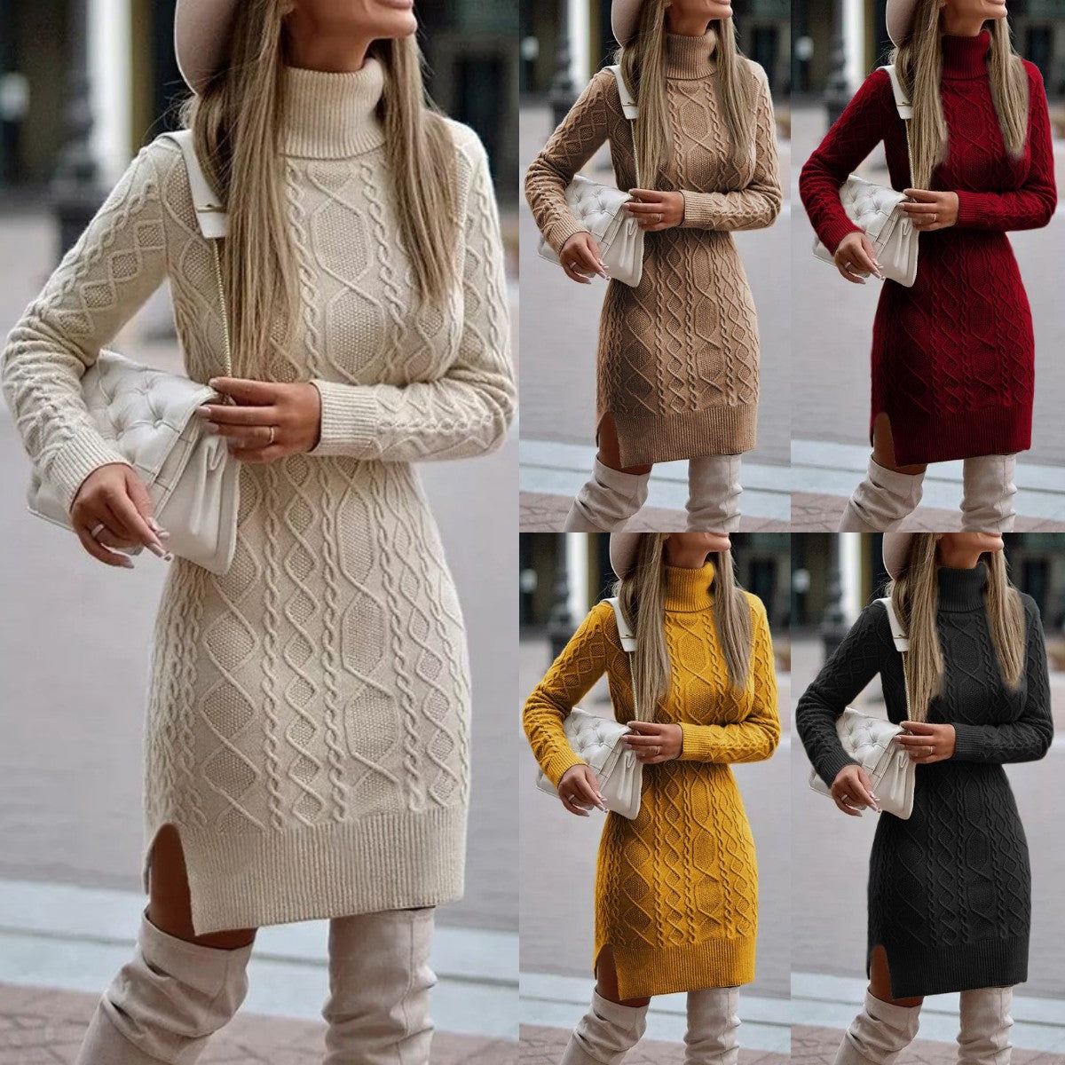 Garnet Women's Sweater Dress | Breathable Knit, Everyday Elegance 5