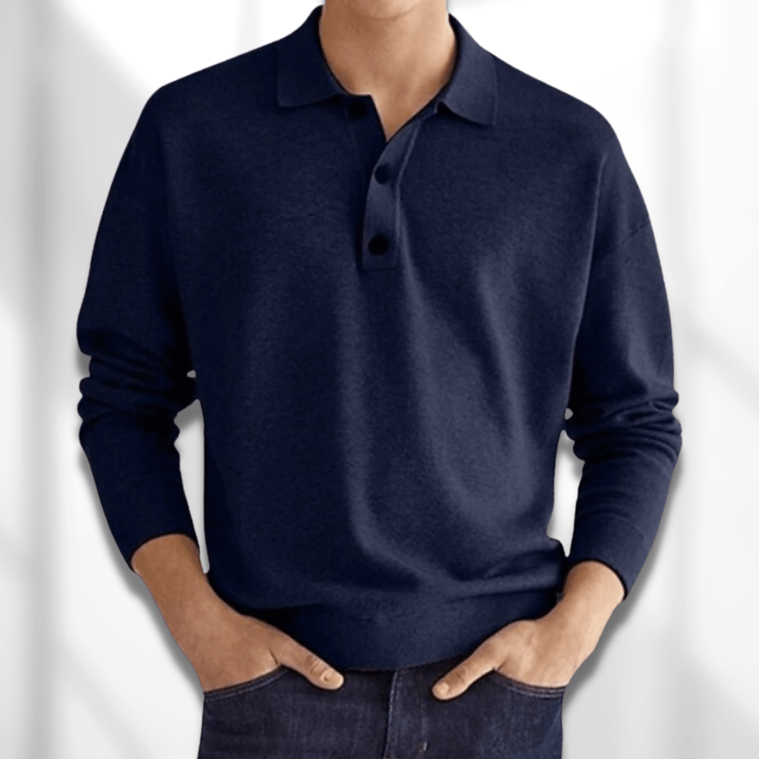 Gavin Men's Polo Sweater | Soft, Breathable Fabric, Timeless Design 2