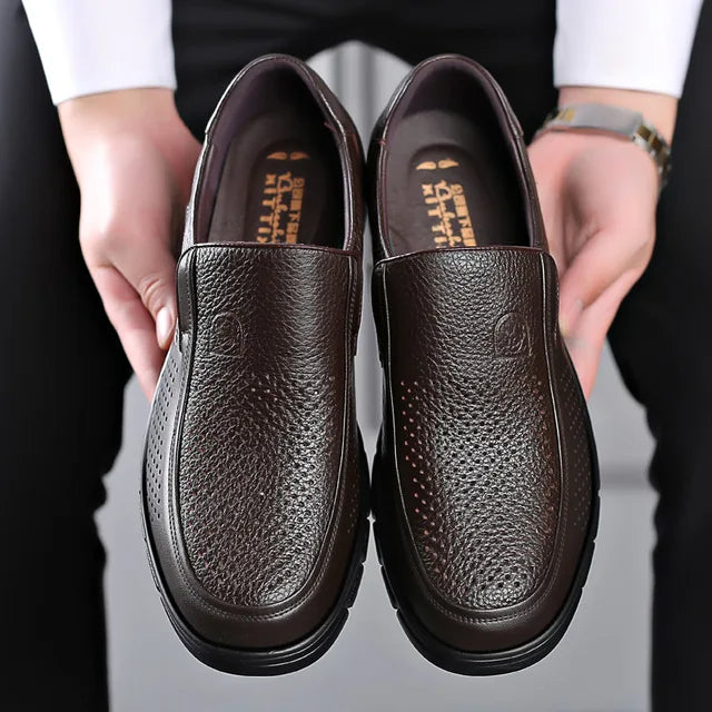 Genuine Leather Casual Shoes for Men | Handcrafted Comfort, Business Casual Design 11
