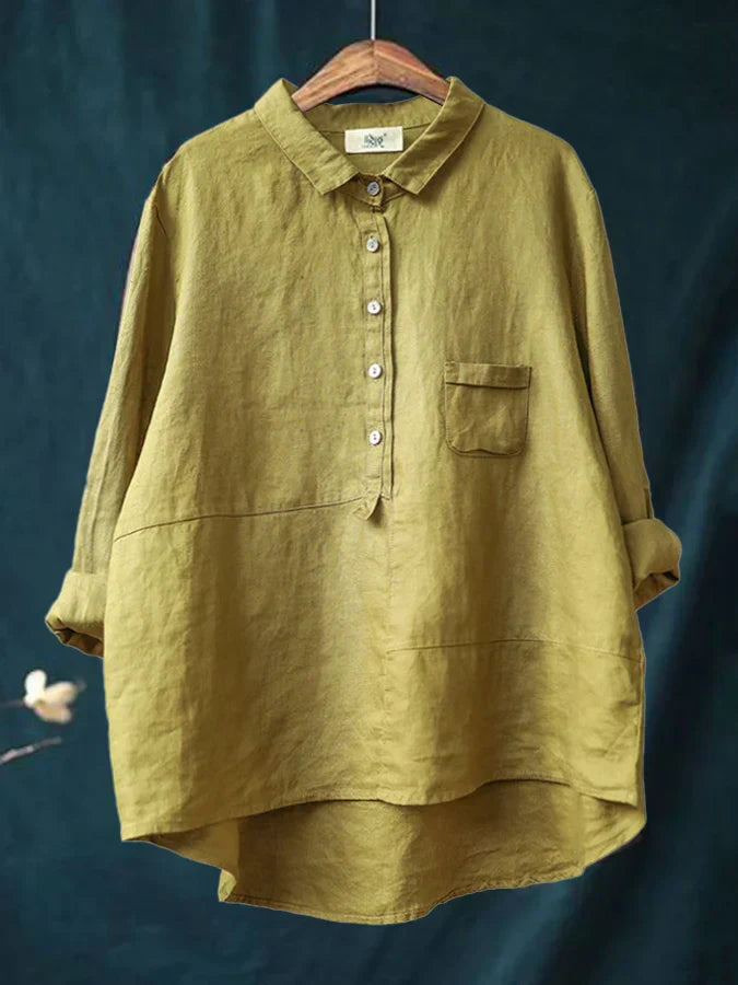 Gina Women's Shirt | Lightweight, Elegant Long Sleeve Blouse 0