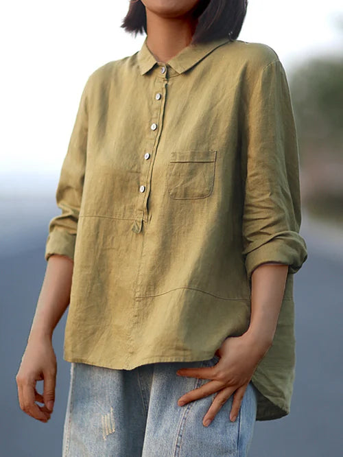 Gina Women's Shirt | Lightweight, Elegant Long Sleeve Blouse 7