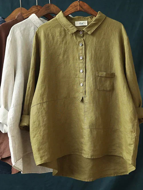 Gina Women's Shirt | Lightweight, Elegant Long Sleeve Blouse 8