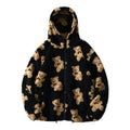 Hara Women's Jacket | Plush Teddy Print, Hooded Cozy Style 0