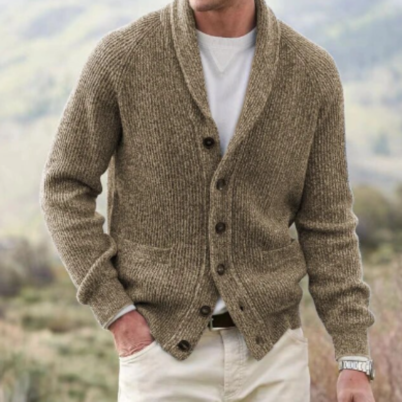 Harmon Men's Black Cardigan | Classic Knit, Stylish Versatility 2